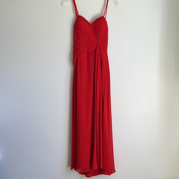 ❤️ Faviana Couture Red Strapless Prom Dress Size 4 - Picture 4 of 17
